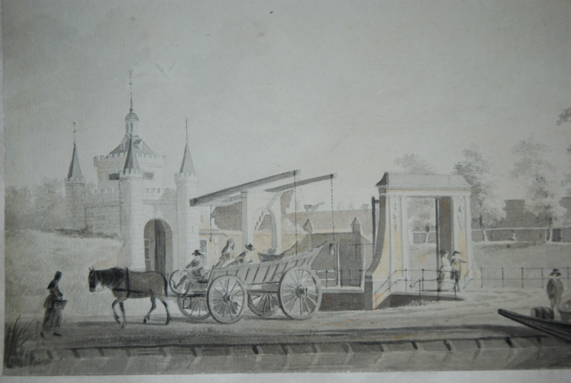 A drawing of the Friese Buitenpoort in Alkmaar by Tavenier