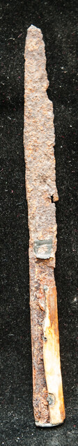 A 17th C. very small knife with a bone handle, found in Middelburgh.
