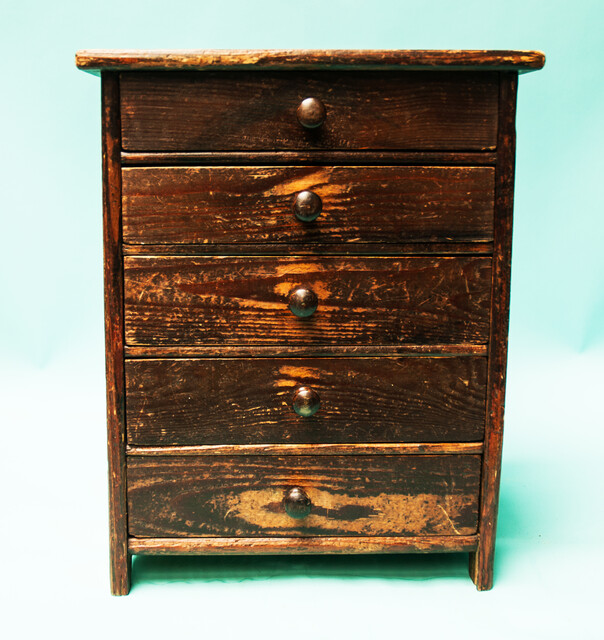 A 19th C watchmakers cabinet with five drawers.