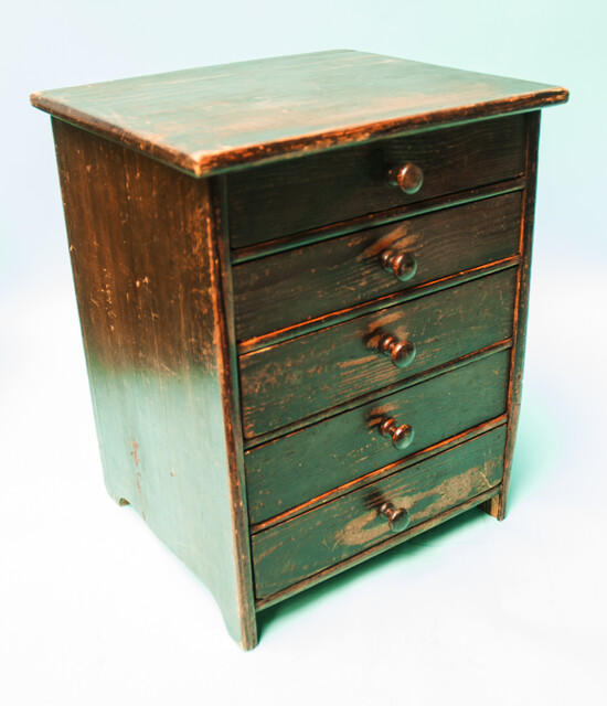 A 19th C watchmakers cabinet with five drawers.