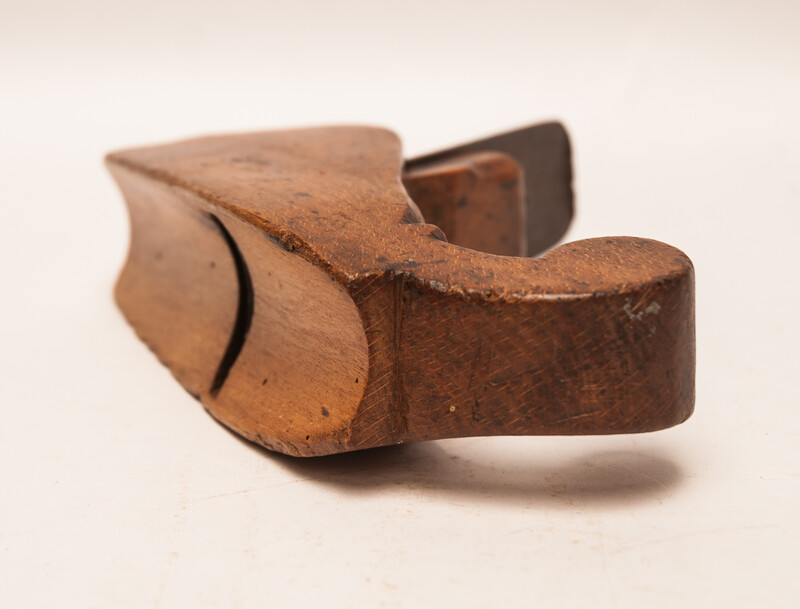 A Dutch 18th Century shipbuilders plane and a dated part of a panel raising plane.
