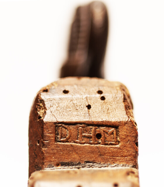 A Dutch 18th Century shipbuilders plane and a dated part of a panel raising plane.