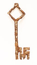 A medieval hand forged key.