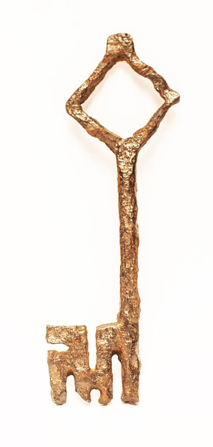 A medieval hand forged key.