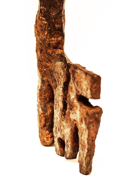 A medieval hand forged key.