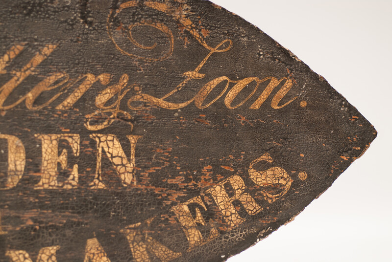 A nineteenth century Dutch shop sign of a blacksmith and lockmaker.