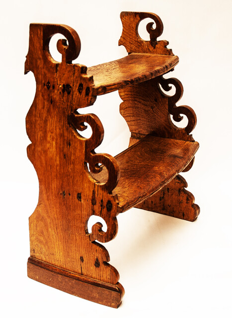 A seventeeth century oak Dutch bedstairs from a renowned collection.