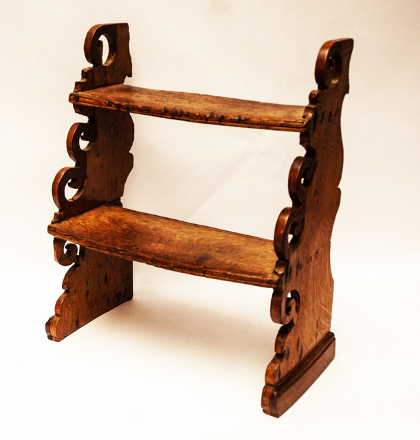 A seventeeth century oak Dutch bedstairs from a renowned collection.