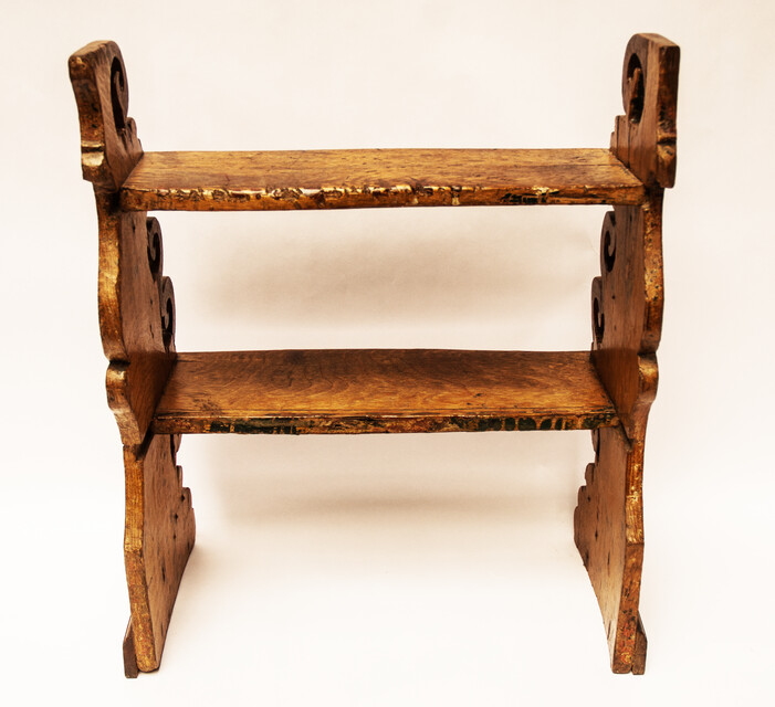 A seventeeth century oak Dutch bedstairs from a renowned collection.