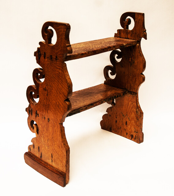 A seventeeth century oak Dutch bedstairs from a renowned collection.