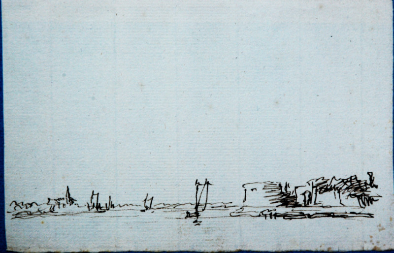 A sketch of a Zuiderzee coast by Hendrik Spilman (1721-1784)