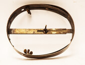 A very rare brass hat measure. With three wing nuts for fixation.