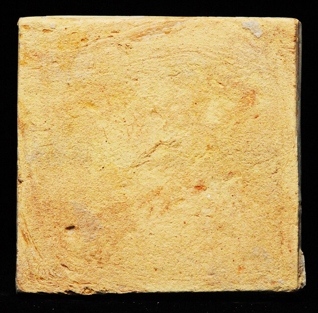 A very rare polychrome early seventeenth century Delft tile with a hart.