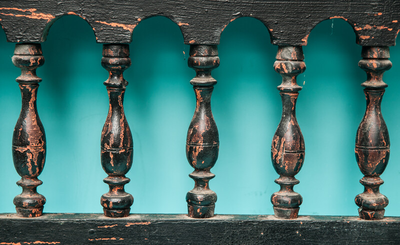 An 18th C. Dutch colonial wooden dish rack.