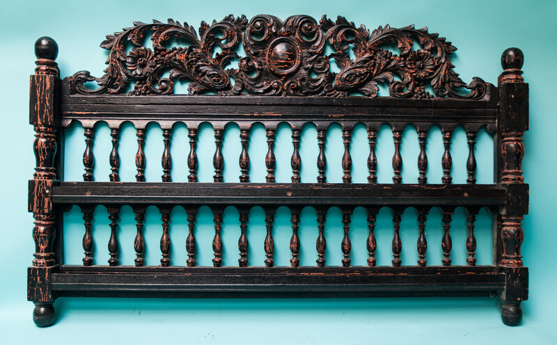 An 18th C. Dutch wooden dish rack.