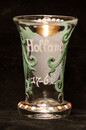 An 18th century cold enamel painted Bohemian glass made for the Dutch marked and inscribed 
