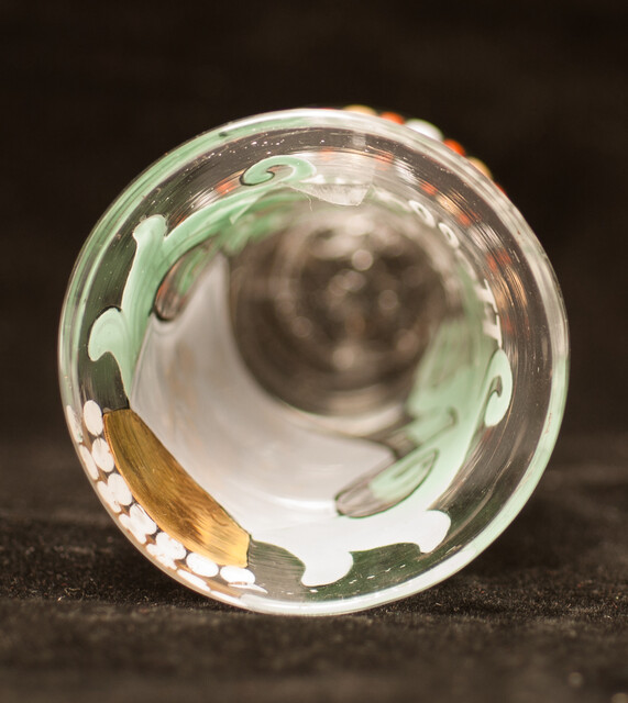 An 18th century cold enamel painted Bohemian glass made for the Dutch marked and inscribed 