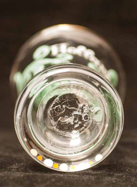 An 18th century cold enamel painted Bohemian glass made for the Dutch marked and inscribed 