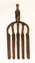 An 18th century wrought iron eel spear.