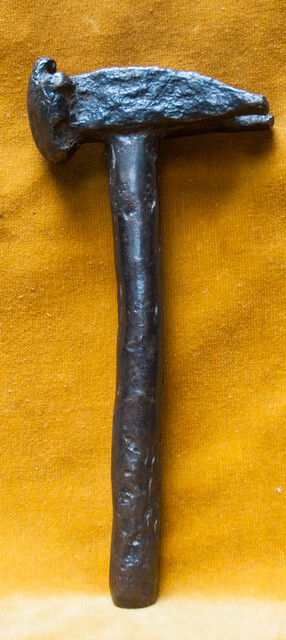 An all iron 18th C blacksmiths hammer.