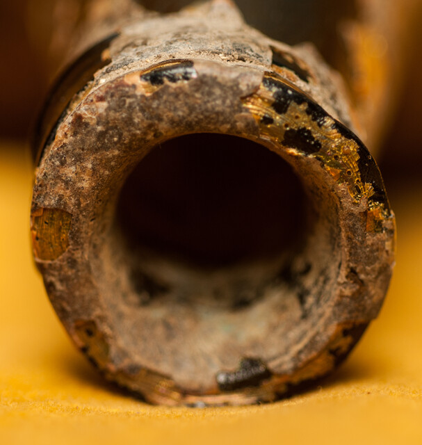 An early 18th C. wine bottle from a Dutch shipwreck.