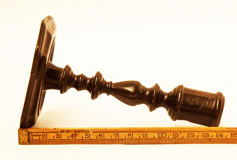 An early seventeenth century bronze Dutch candlestick.