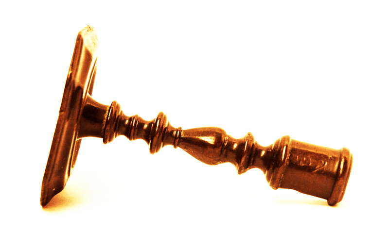 An early seventeenth century bronze Dutch candlestick.