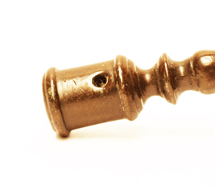 An early seventeenth century bronze Dutch candlestick.