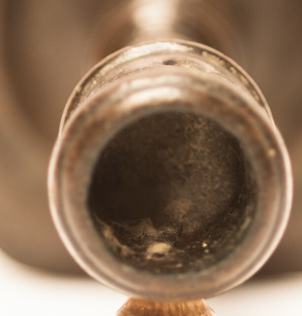 An early seventeenth century bronze Dutch candlestick.