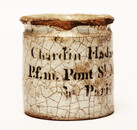 An early seventeenth century ointment jar marked 