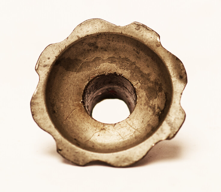 An early seventeenth century pewter candlestick.