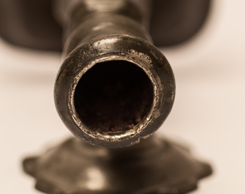 An early seventeenth century pewter candlestick.