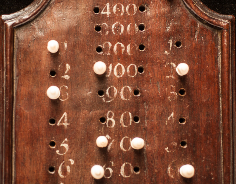 An eighteenth century Dutch Cuban Mahogany calculating board.