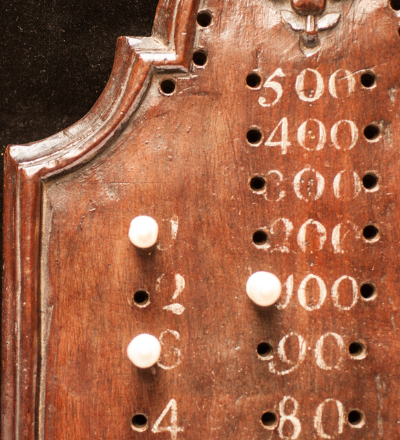 An eighteenth century Dutch Cuban Mahogany calculating board.
