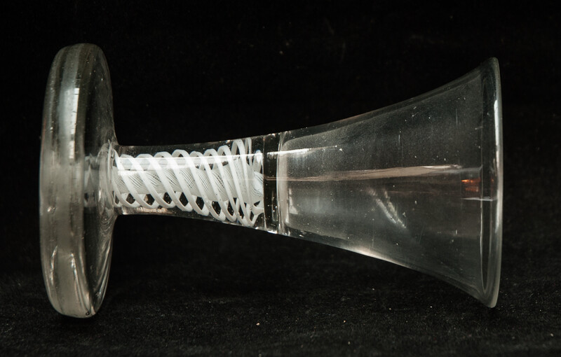 An eightteenth century Dutch firing glass with a twisted stem.