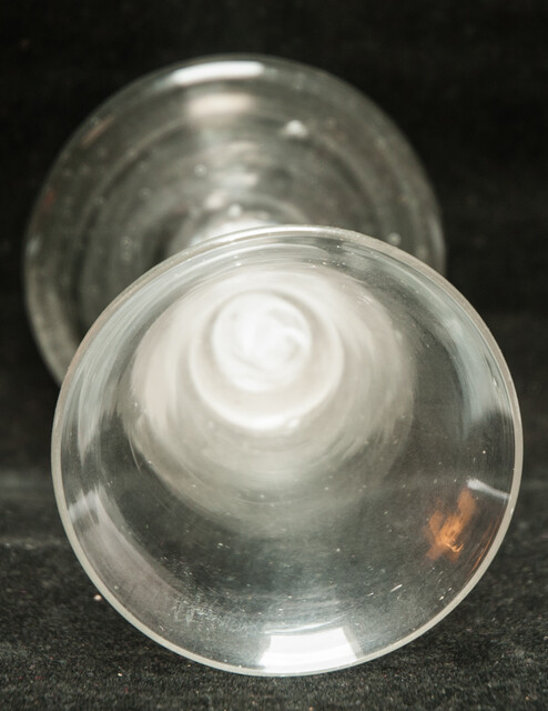An eightteenth century Dutch firing glass with a twisted stem.