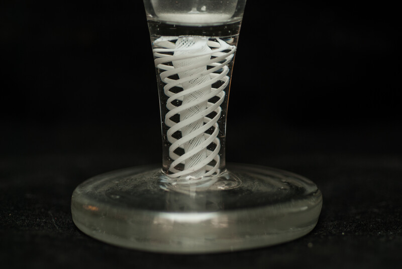 An eightteenth century Dutch firing glass with a twisted stem.