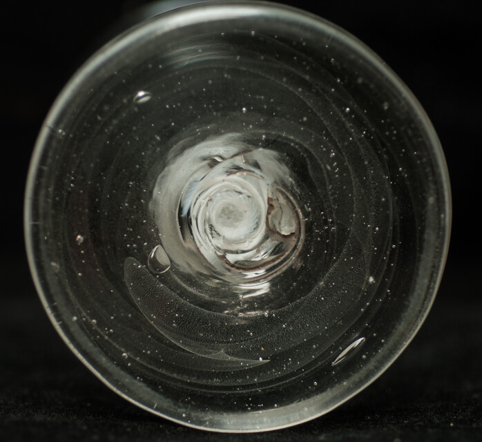 An eightteenth century Dutch firing glass with a twisted stem.