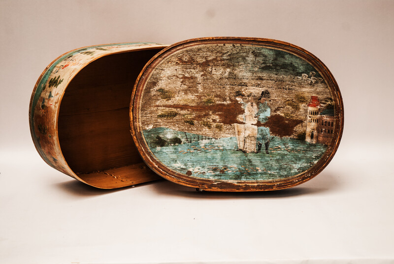 An eightteenth century German painted box.