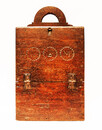 An eightteenth century oakwood schoolbox with initials WBM from the province of Zeeland.
