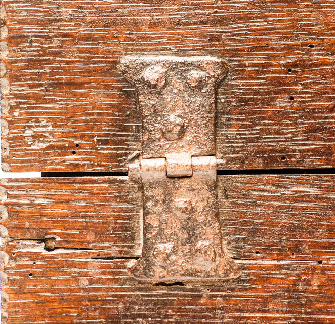An eightteenth century oakwood schoolbox with initials WBM from the province of Zeeland.
