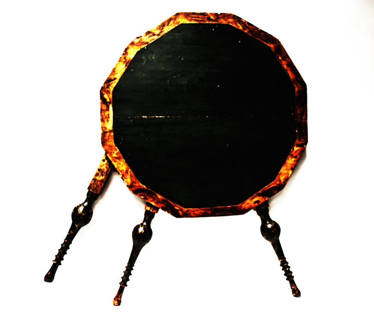 An extremely rare early eightteenth century drop leaf table from Hindeloopen.