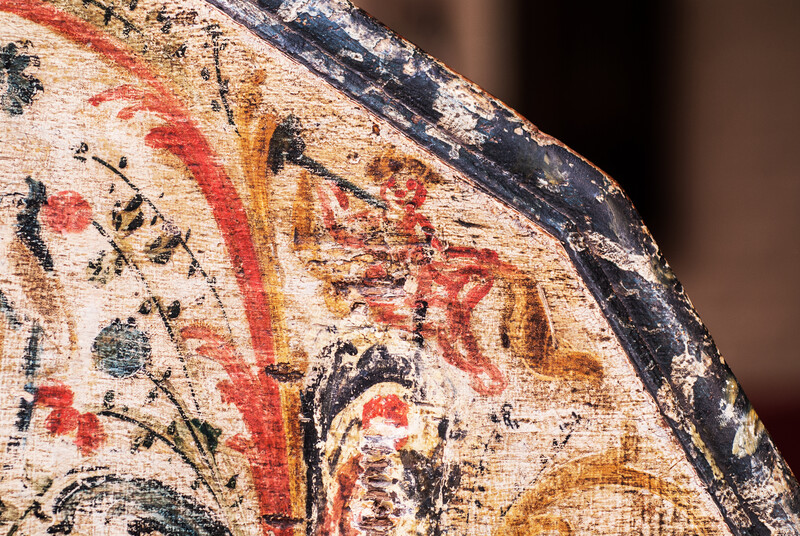 An extremely rare early eightteenth century drop leaf table from Hindeloopen.