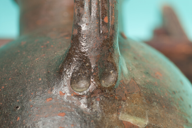 An extremely rare large jug, with initials, a bird and dated 1786.