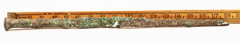 Five bronze Roman needles dating back to the second century AC found on Cyprus.