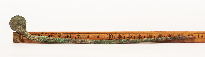 Five bronze Roman needles dating back to the second century AC found on Cyprus.