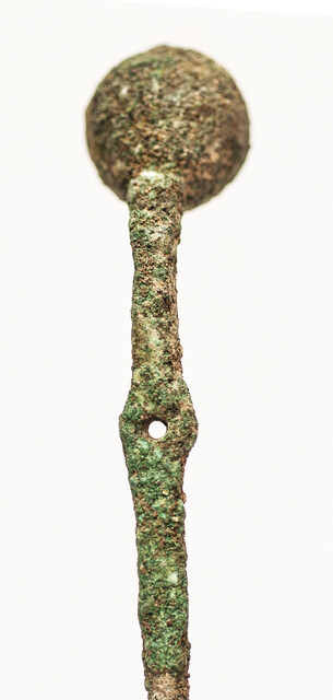 Five bronze Roman needles dating back to the second century AC found on Cyprus.