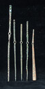 Five bronze Roman needles found in an excavation on the island of Cyprus. Second Century before Christ.