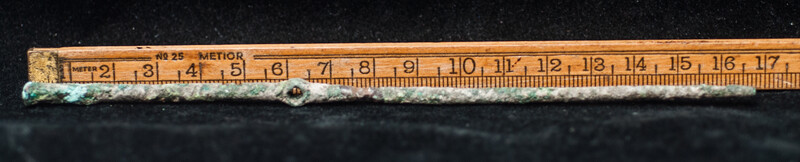 Five bronze Roman needles found in an excavation on the island of Cyprus. Second Century before Christ.