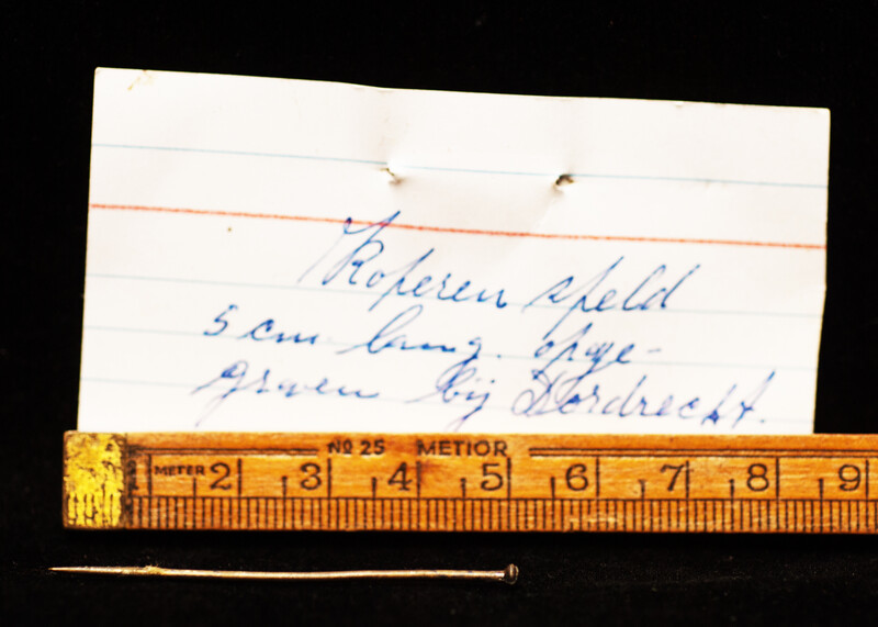 Several early seventeenth century sewing utensils.